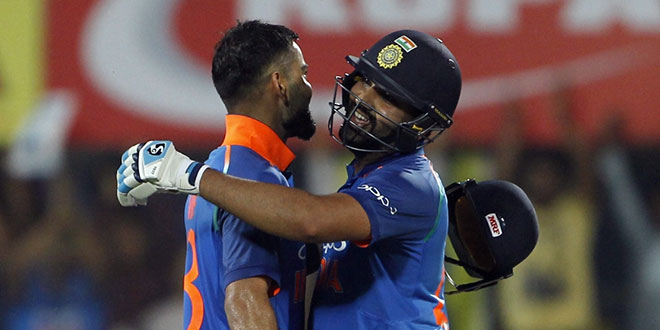 Rohit, Kohli star as India thrash West Indies in 1st ODI