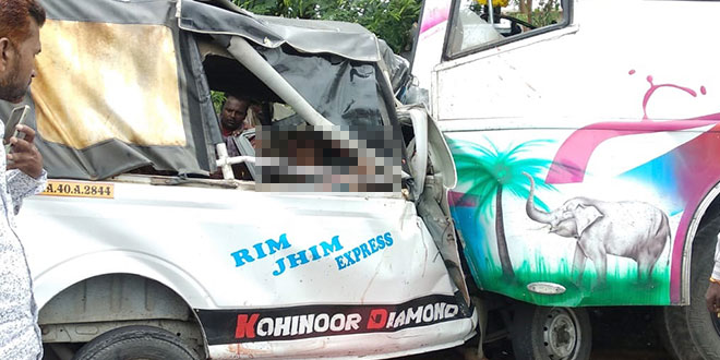 12 dead in bus-van head-on collision