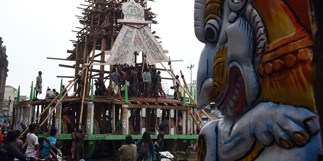 Stage set for Rath Yatra at Puri